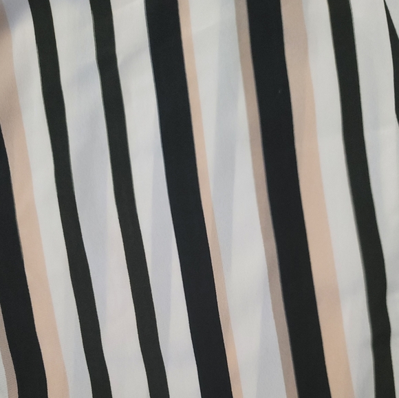 BLUSH | Ruffled Off the Shoulder Striped Dress - Picture 6 of 7